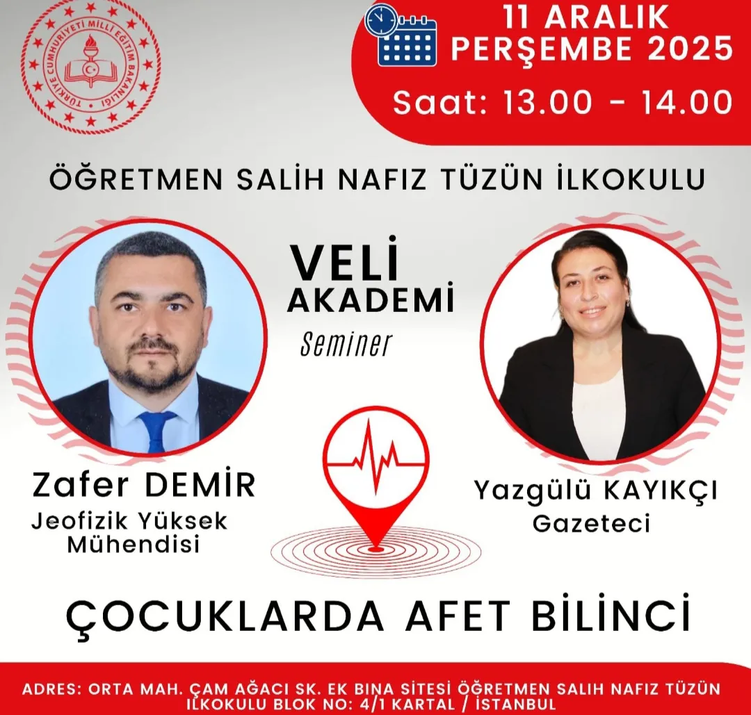Çocuklarda Afet Bilinci İçin Kartal’da Önemli Seminer
